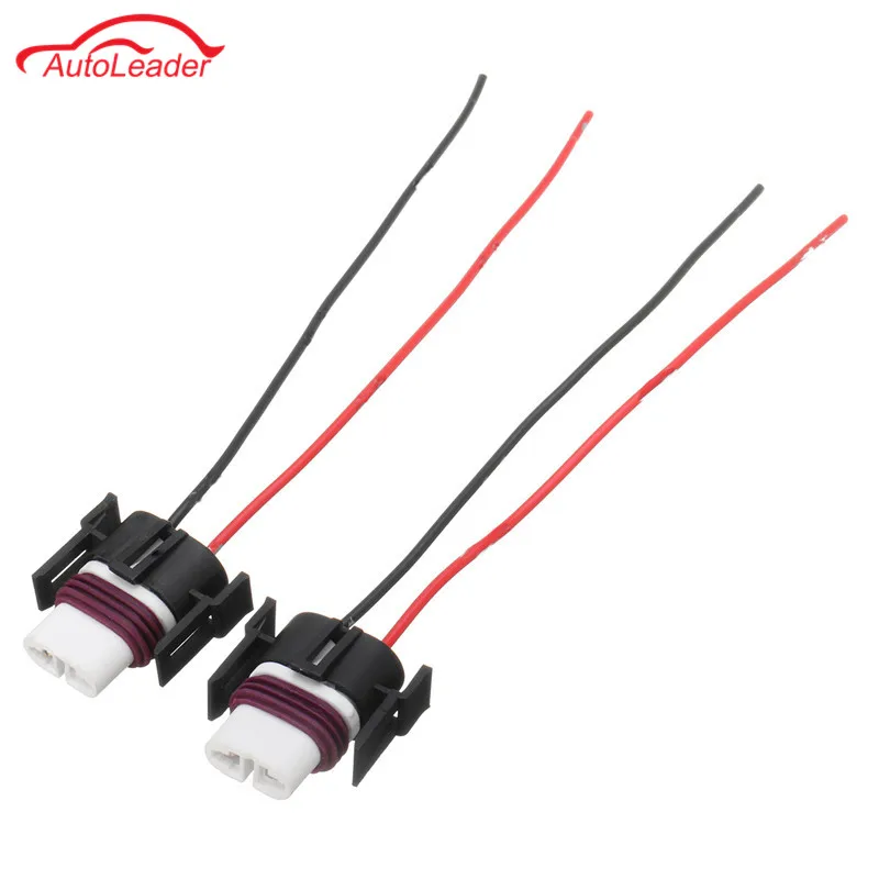 

2Pcs H11 High Temperature Car LED Xenon Light Male Connector Ceramic Plug Wiring Harness Sockets For HID LED Headlight Fog Light
