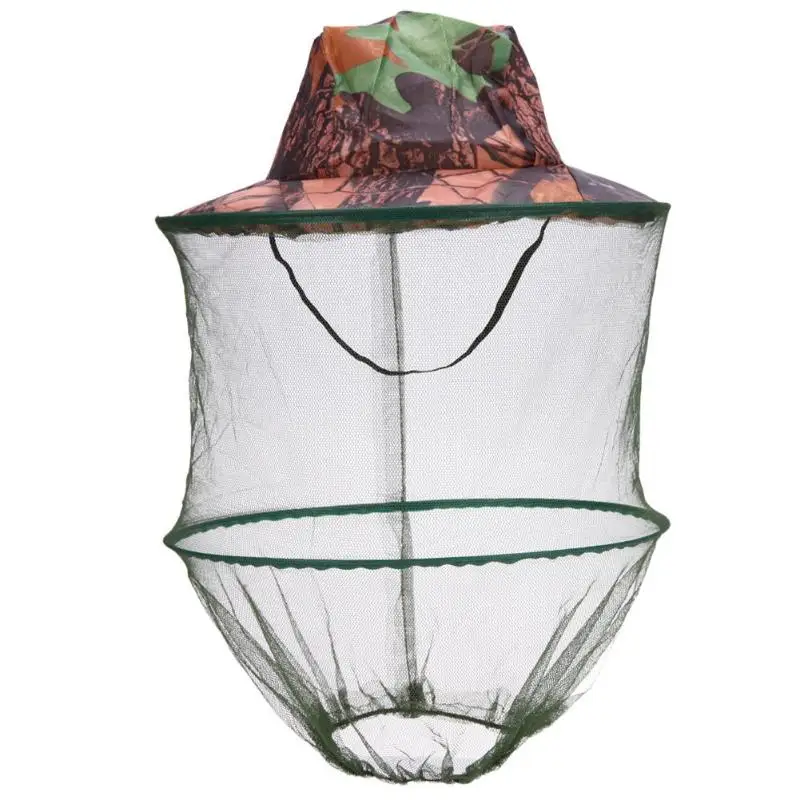 

Camouflage Mosquito Net Fishing Hat Bee keeping Insects Prevention Cap Bucket Hat Bee bug mesh hat outdoor fishing hat