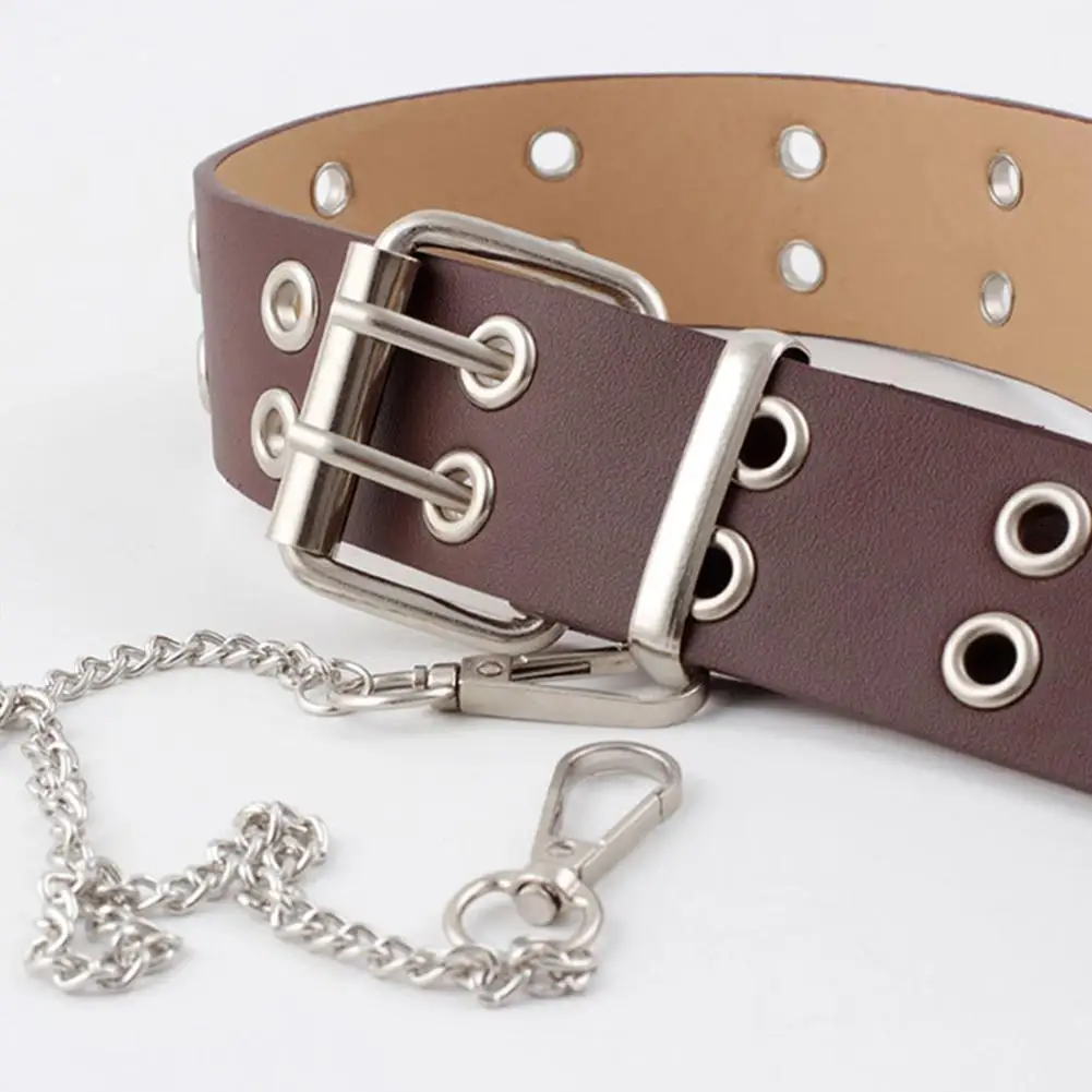 

Double row of belts for men and women fashion punk style with corns chain jeans pants decorative belt