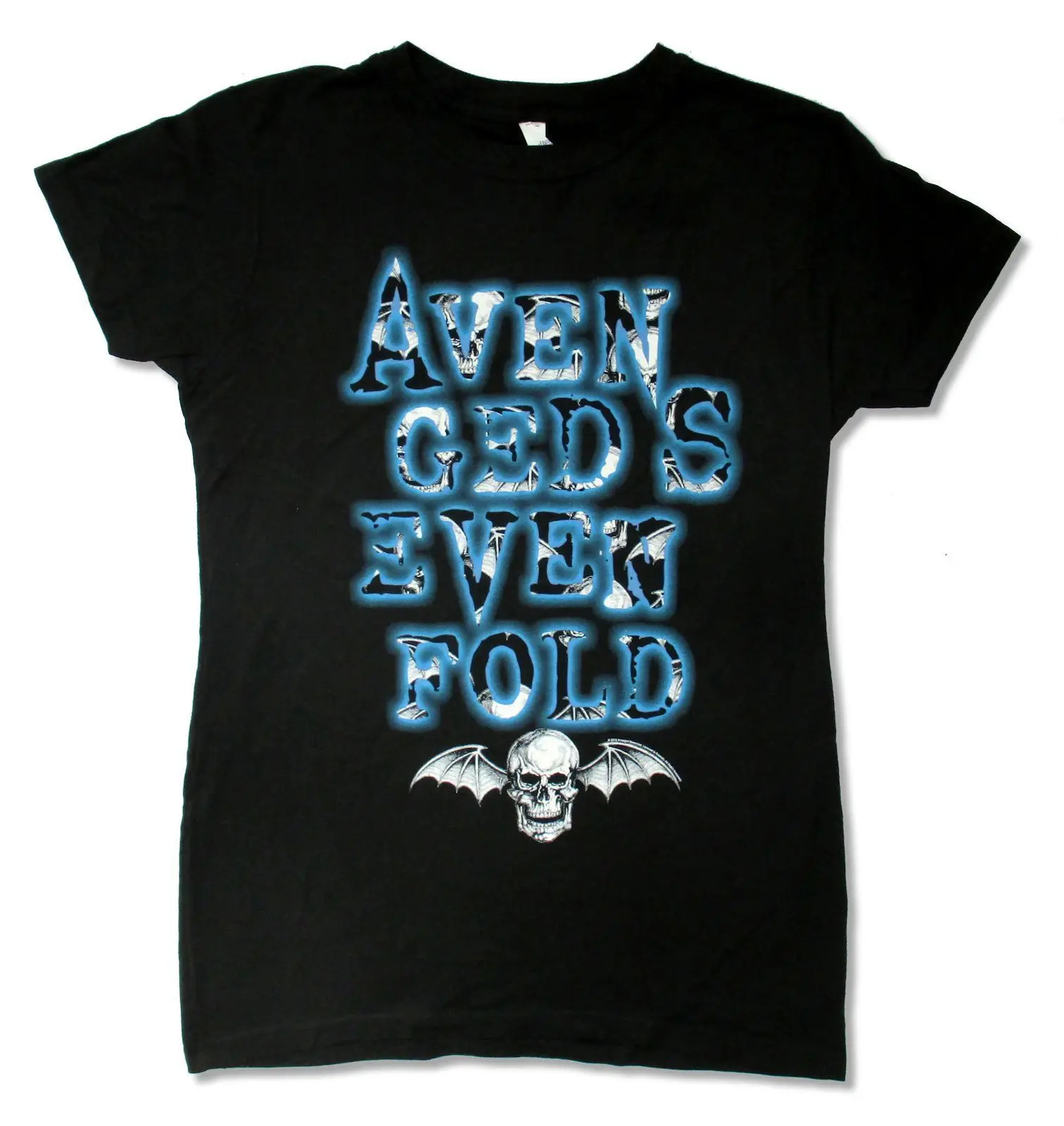 AVENGED семифолд смерти летучая мышь заполнение стек для девочек JUNIORS LACK футболка