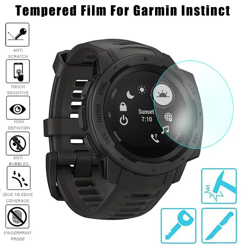 Смарт часы протектор экрана устойчивый к царапинам Закаленное стекло для Garmin