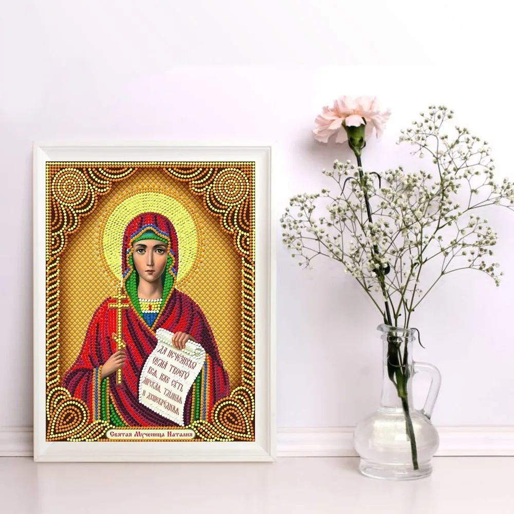 Huacan Diamond Painting Madonna Full Square Diamond Embroidery Religion Home Decoration 5D Diy Mosaic Rhinestone Gift