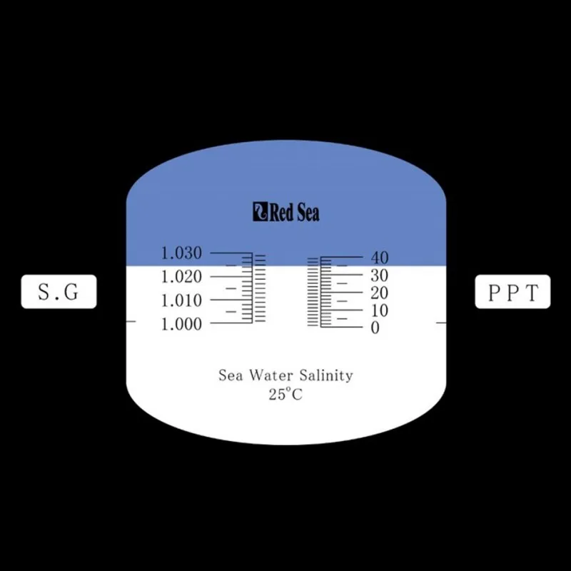 Рефрактометр морской воды Красного моря предлагает исключительную точность, для измерения абсолютной солености морской воды на 25oC/77oF