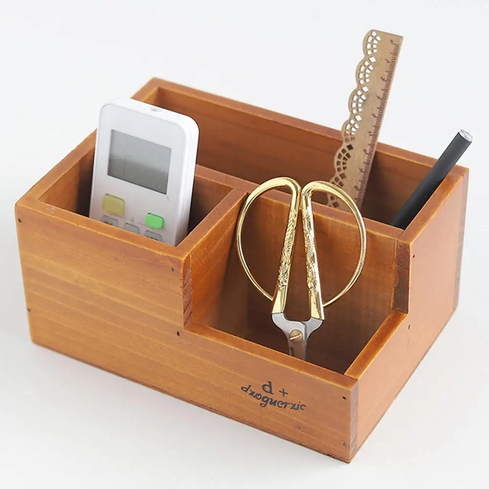 Antique Wooden Table Sundries Container Cosmetics Organizer Jewelry Storage Box Home Decor Storage Box Wooden Storage Holder