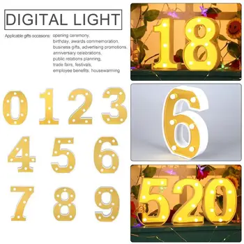 

Creative 3D Number LED Marquee Sign Numbers Lamp Indoor Wall Hanging Night Lamp Decoration Valentine's Day Gift Home Decor