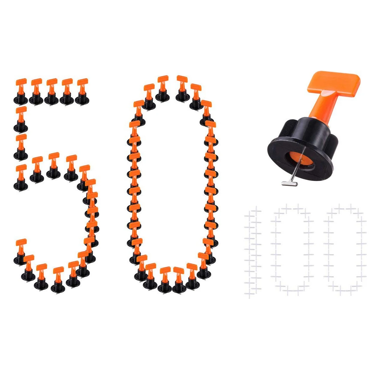 Наборы системы выравнивания 50 шт разделитель плитки 100 Diy разделители для