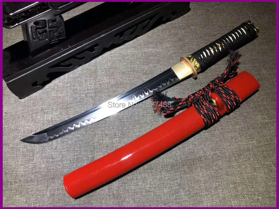 T10 стальной глины закаленного Танто Япония Wakizashi самурайский меч катана полное