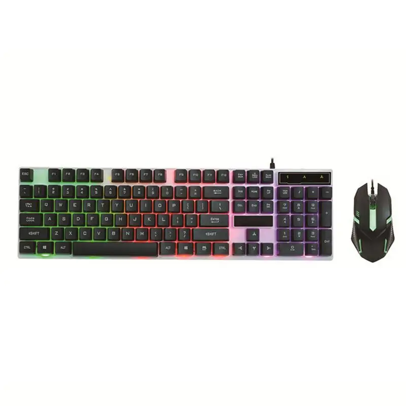 

Glowing Keyboard Mouse Set Device Wired Keyboard Mouse and Mouse Photoelectric Laptop Keyboard Set Backlit 11.11