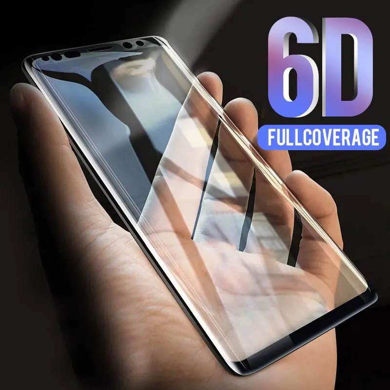 

6D Full Cover Tempered Glass On For Samsung Galaxy S8 S9 Edge Note 8 9 Screen Protector For Galaxy S6 S7 Edge Plus Glass Film