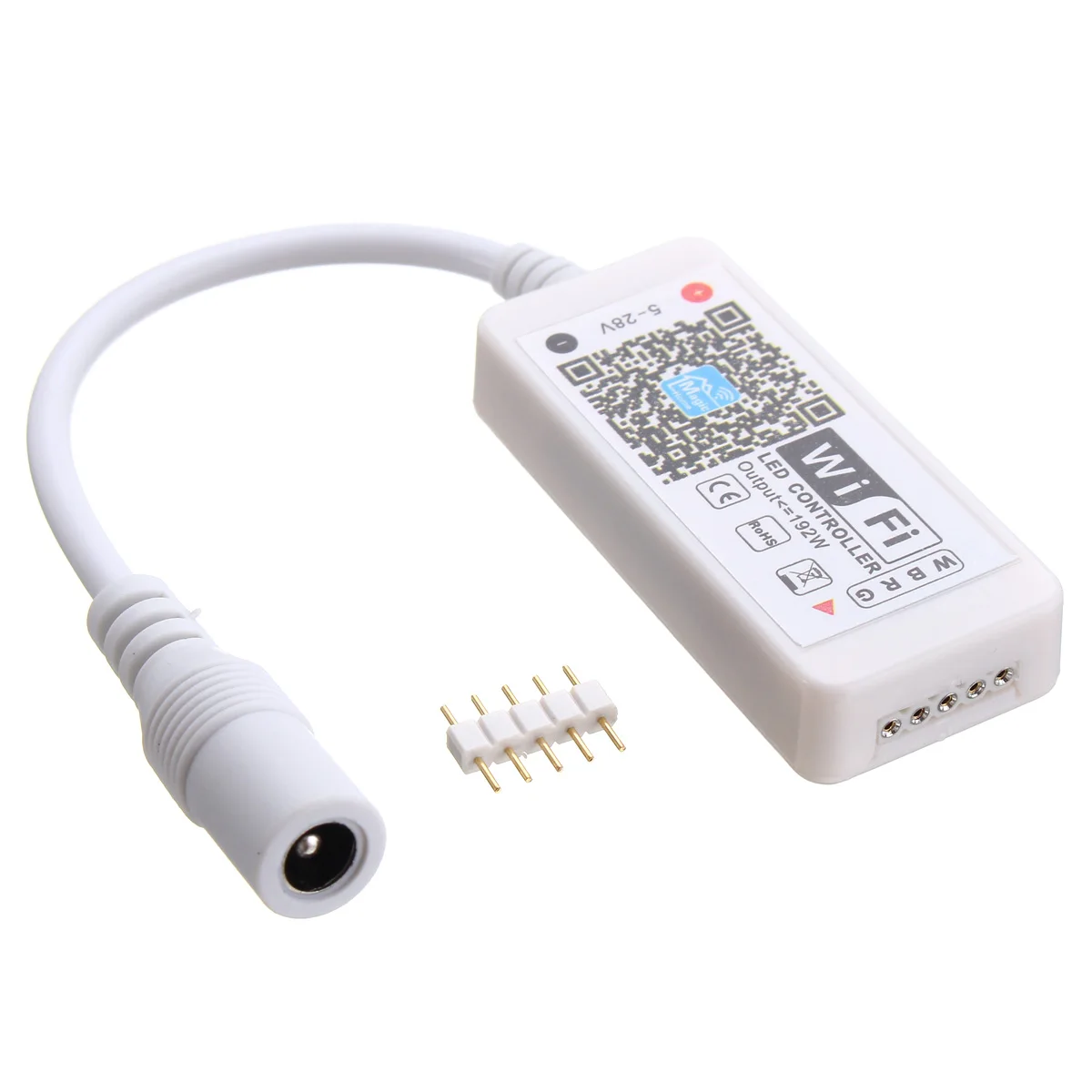 

Smuxi WRGB Mini WiFi Controller MIC Music Control Remote for RGBW 5050 LED Strip Light