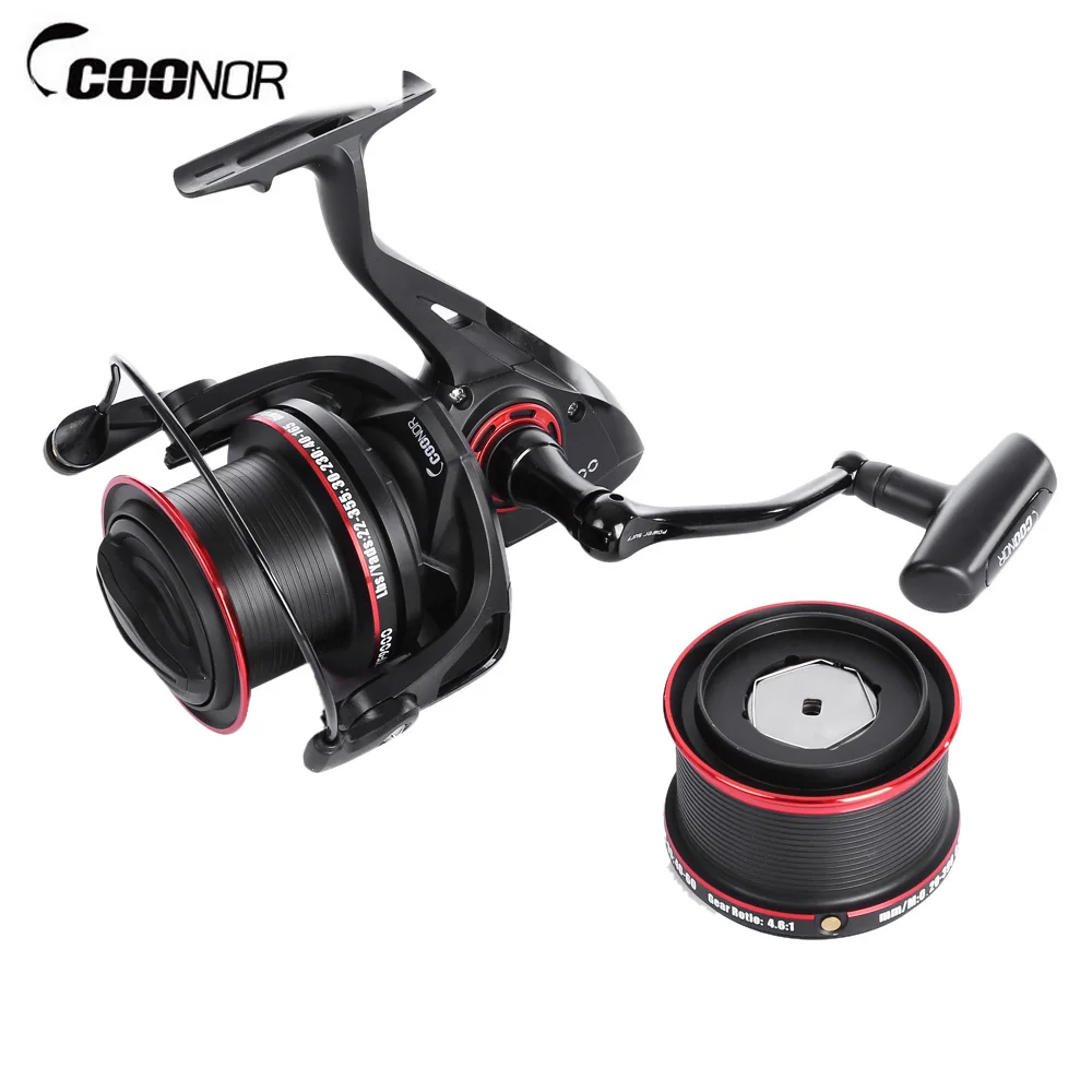 

COONOR Fishing Reels Metal Spool Fishing Spinning Reel 12 + 2 Ball Bearings 4.6:1 Carp Fishing With YF8000 + YF9000