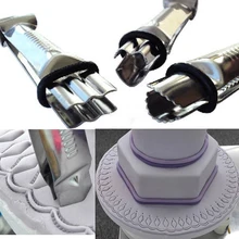 Новые 3 шт нержавеющей стали торт кружева кривая зажимы помадка с ободком зажим пресс-клещи