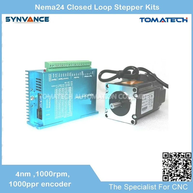 

Best quality 2 Phase 4nm nema24 Closed Loop Stepper driver and motor as hybrid servo motor and driver
