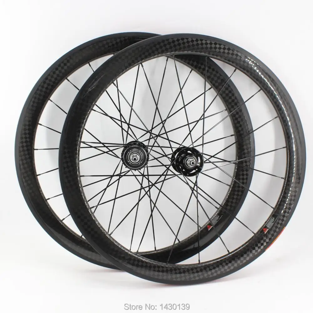 1pair Newest 700C 50mm clincher rim Track Fixed gear bike 12K full