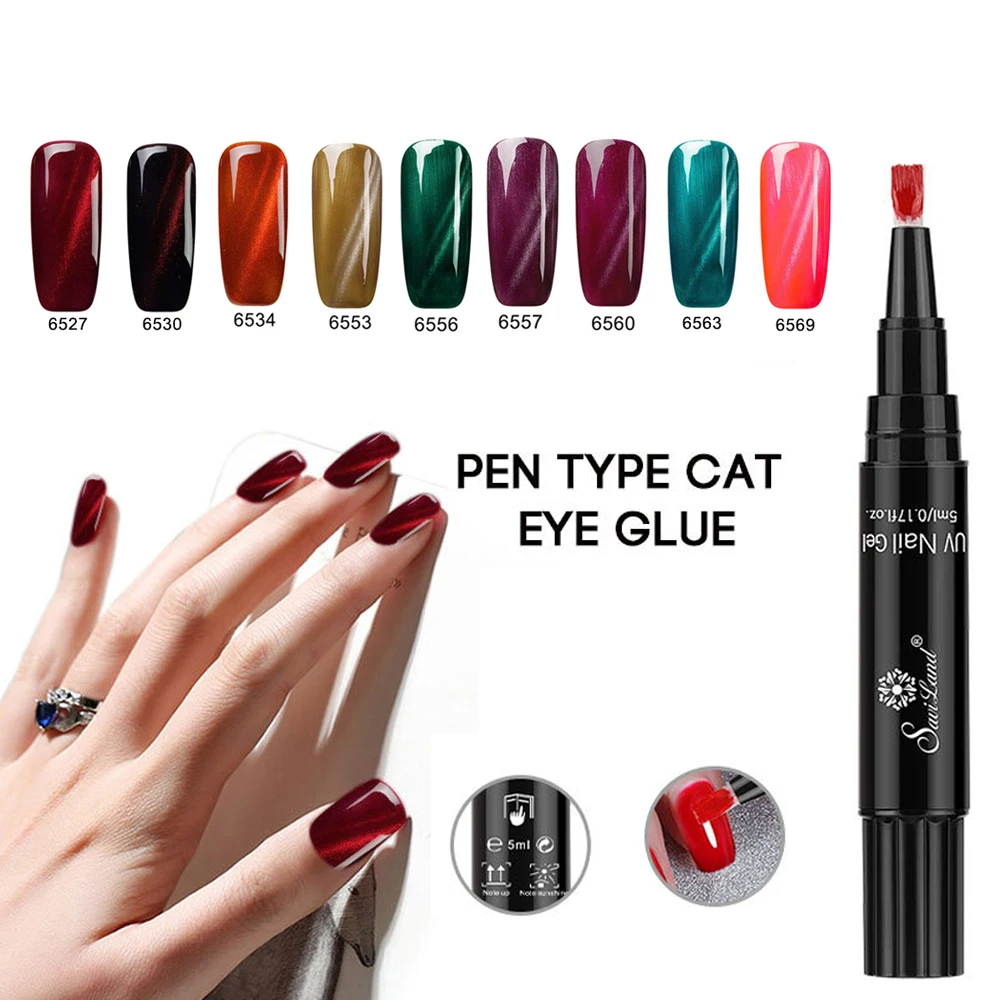 

Profeesional Nail Gel Pen 5ml Cat Eye Nail Gel Pen Painting Varnish Pencil Easy To Use UV Gel Polish Brush Pen Nail Gel Pen