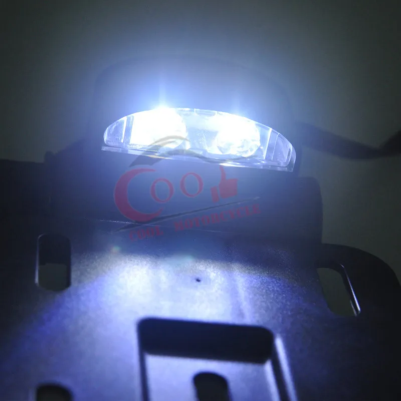 

Motorcycle Light Side Mount License Plate Frame Fender License Plate LED Tail Light fit for Harley Sportster 883 1200 48 04-16