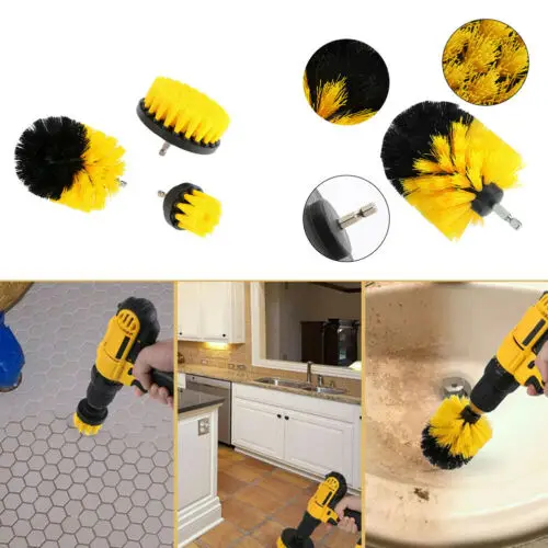  Electric Drill Cleaning Brush Power Scrubber Tile Grout Cleaner Tools Supplies