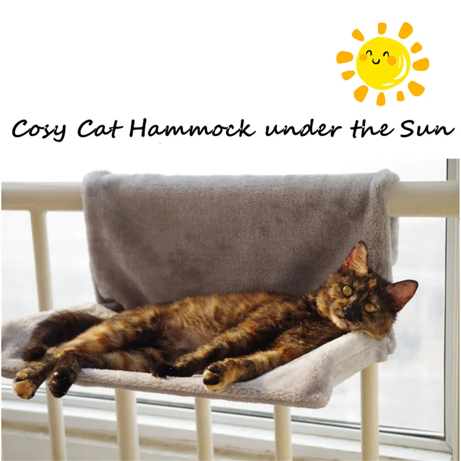 

Deluxe Cat Hammock Removable Window Sill Cat Radiator Bed Hammock Perch Seat Lounge Pet Kitty Hanging Bed Cosy Cat Hammock