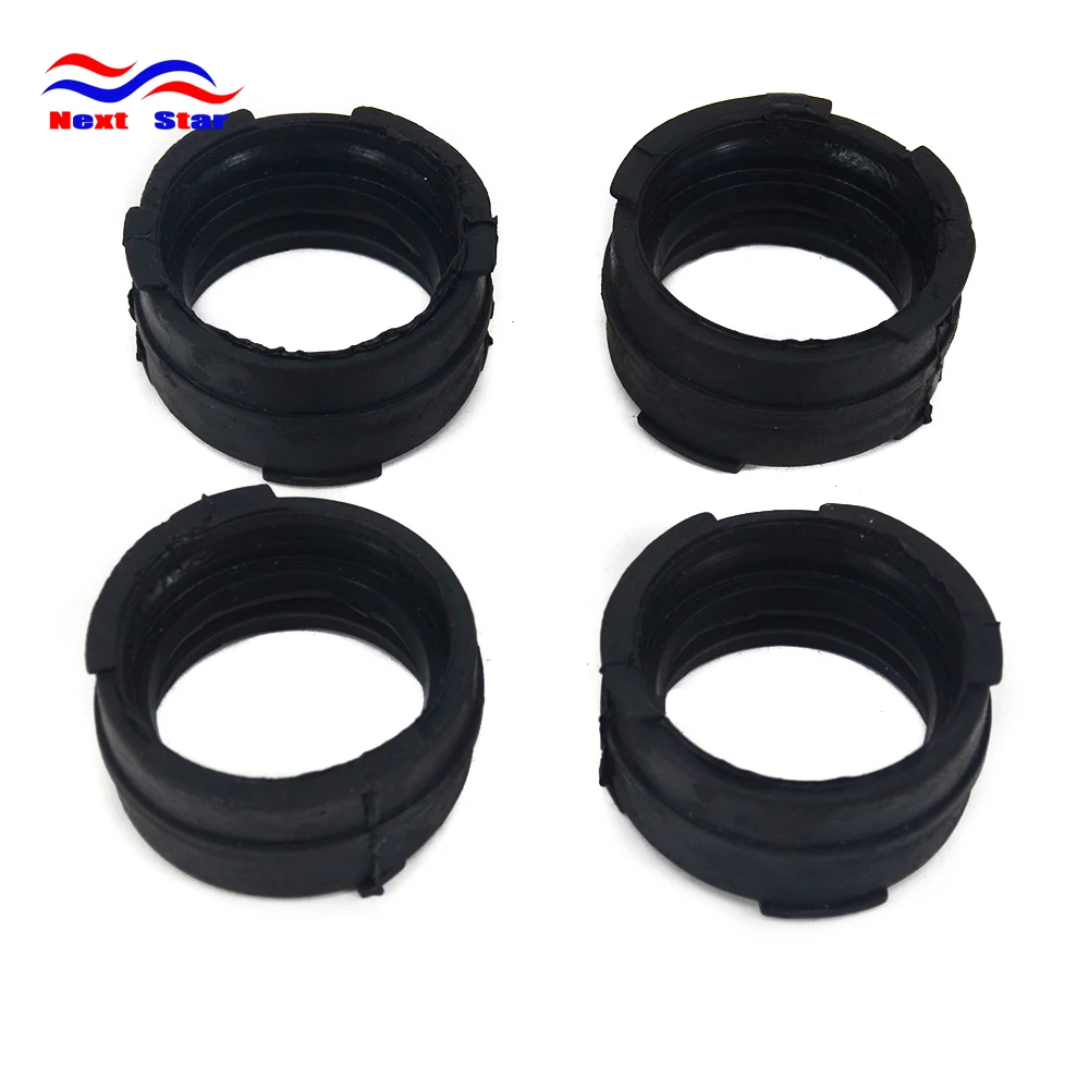 

Motorcycle Black 4pcs Glue Pipe Connector Carburetor Interface For HONDA VFR400 VFR 400 NC24 NC30 RVF400 RVF 400 CN35 1989-1995