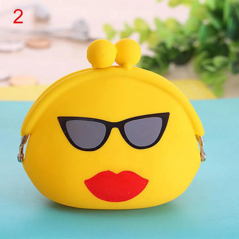 سيليكون لطيف البسيطة التعبير محفظة نسائية للعملات المعدنية تغيير طفيف محفظة الوجه المبتسم النساء مفتاح المحفظة عملة Storag حقيبة للأطفال هداي...