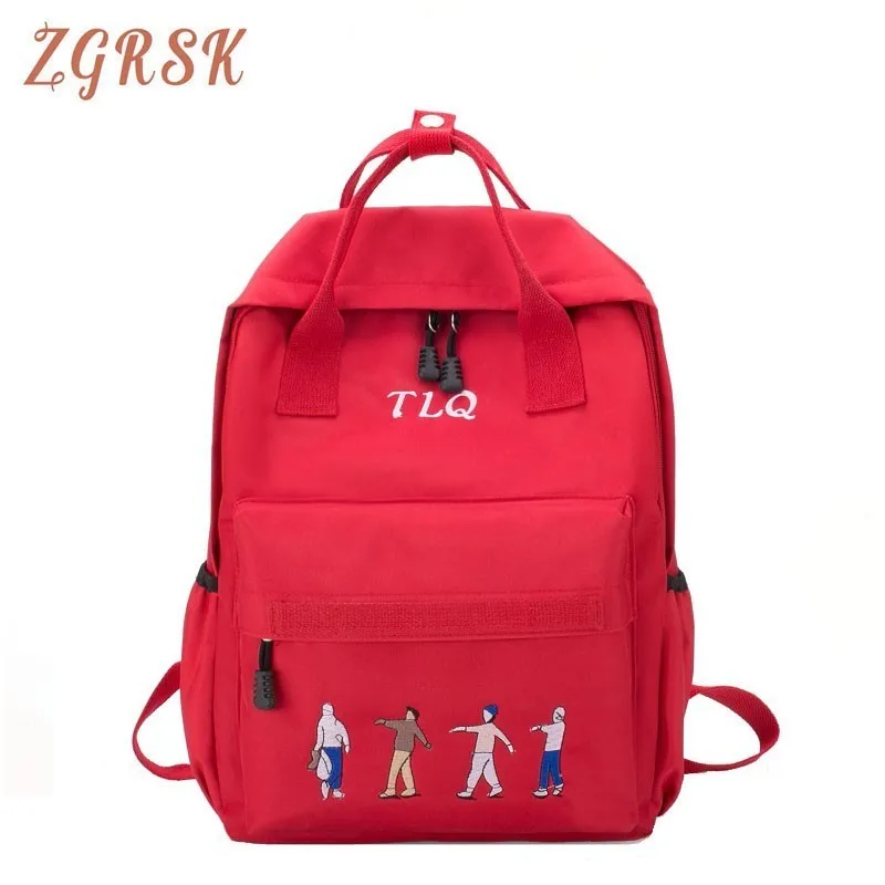 

Woman Fashion Nylon Backpacks Schoolbag High Middle School Student Cartoon Backpack For Female Teenagers Girls Back Pack Bag