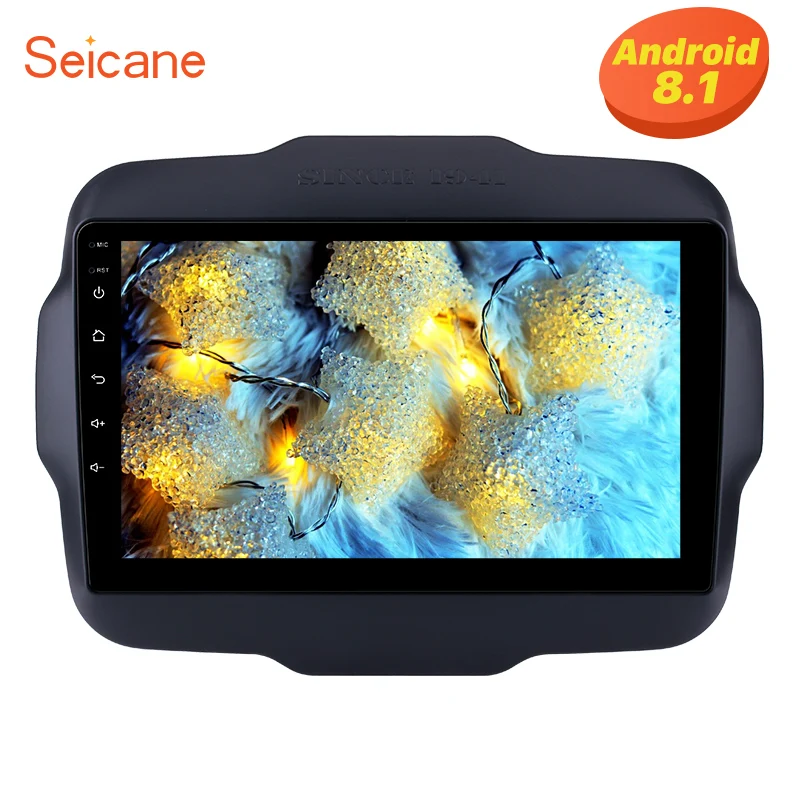 

Seicane 9" Android 8.1 2Din Car GPS Radio For 2016 Jeep Renegade Multimedia Player with USB Bluetooth WIFI 1080P Aux autostereo
