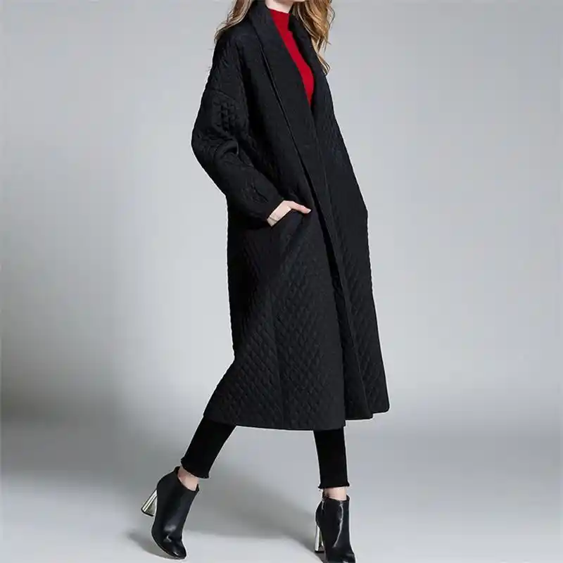 thin black coat womens