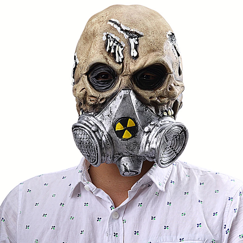 

Scary Skull Gas Mask Cosplay Costume Adult Halloween Costume For Adult Carnival Performance Party Props