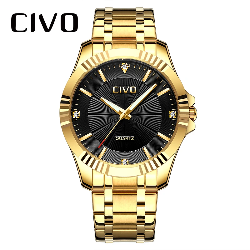 civo luxury gold watch mens waterproof quartz wristwatch men simple civo luxury gold watch mens waterproof quartz wristwatch men simple