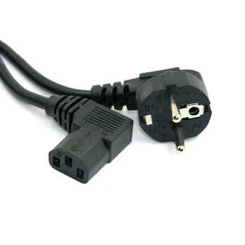 

CYSM CY Europe EU plug Flat Nema 5-15P to IEC C13 Left Angled Power Cord for LCD LED Wall Mount TV 5ft 1.5m