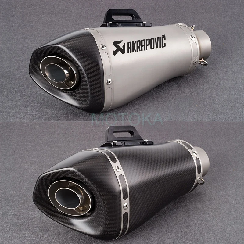 S1000RR Z900 GSXR750 S1000XR GSX250 R3 R6 R25 de Escape de la motocicleta tubo de fibra de carbono Universal entrada 51mm Akrapovic silenciador de Escape