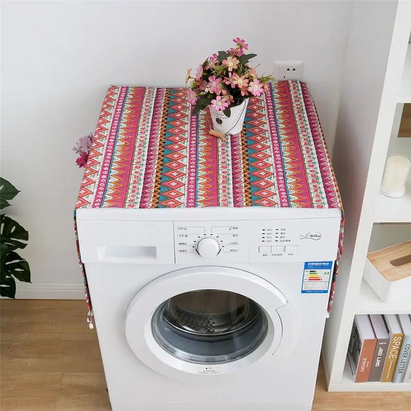 Augkun Ethnic Style Refrigerator Dustproof Cover Japanese Geometric Pattern Single Drum Washing Machine Towel Refrigerator Covers Aliexpress