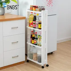 BNBS товары для кухни стеллаж для хранения многослойная холодильник боковая полка съемная с колесами органайзер для кухни полки органайзер