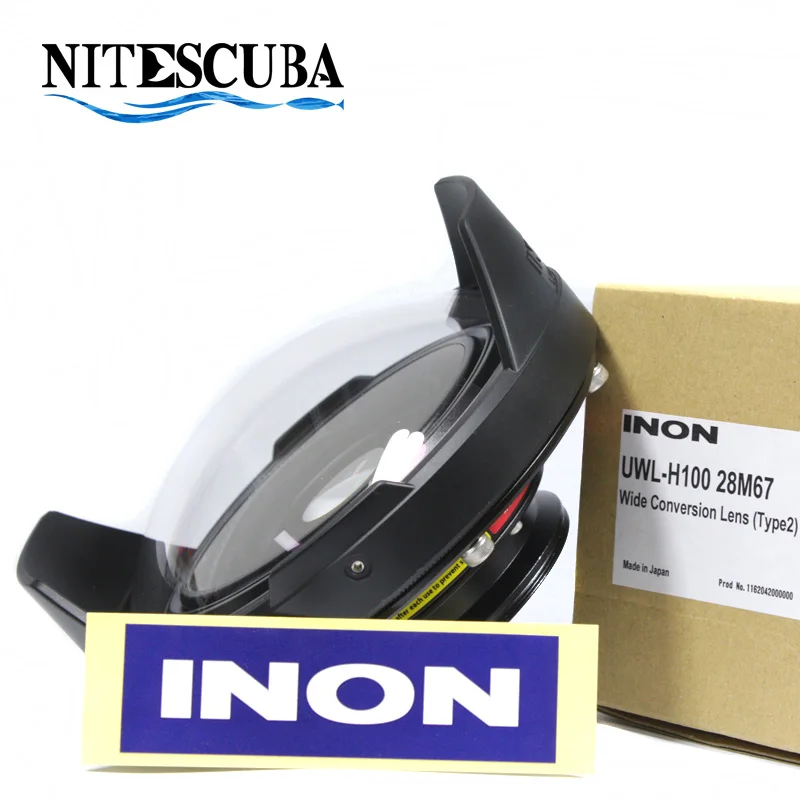 

NiteScuba underwater photography 67mm thread fisheye INON UWL-H100 M67 Wide Conversion Lens Type2 with dome for tg5 rx100 camera