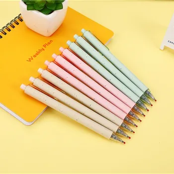 

12 PCS/lot 0.5mm Creative Colorful Plastic Gel Pen Kawaii Big Volume Black Ink Pens For Office School Stationary Supplies 040053