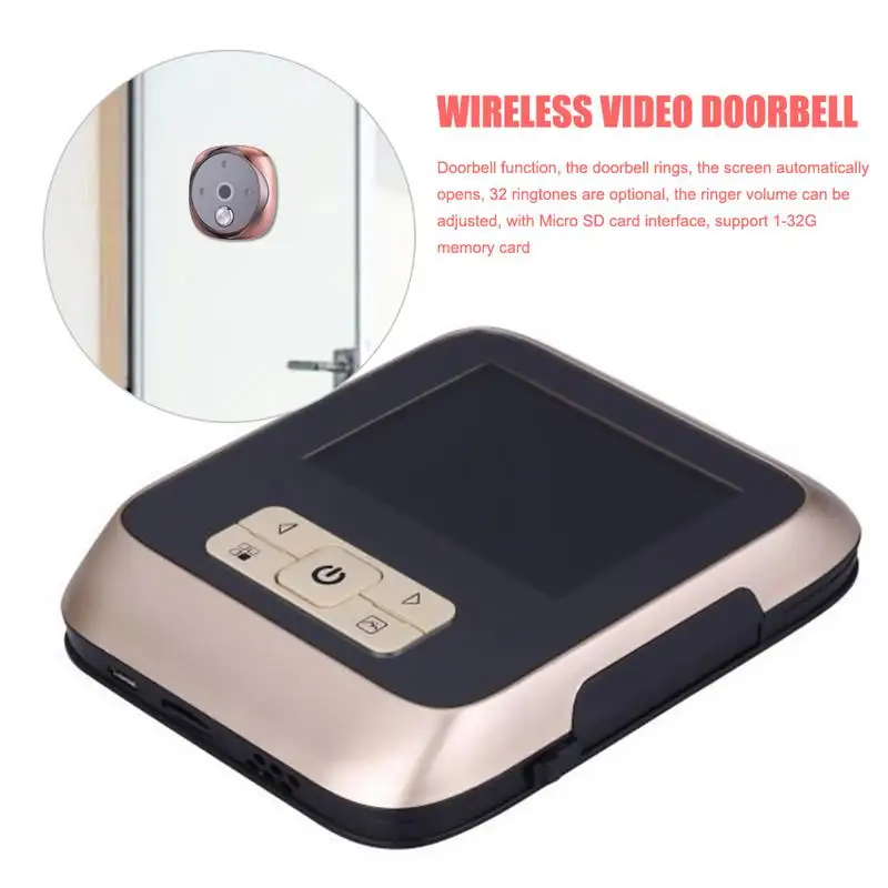 

Smart Electronic Cat Eye Wireless Video Doorbell Security Door Visible Smart Doorbell 120 Wide Angle Infrared Night Vision