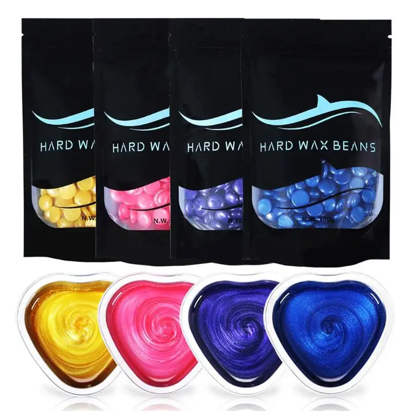 NEW Hair Removal Electric Wax Warmer Machine+4x100g Depilatory Wax Beans+Wiping Sticks+Foil Bowl Waxing Kit Paraffin Wax Machine