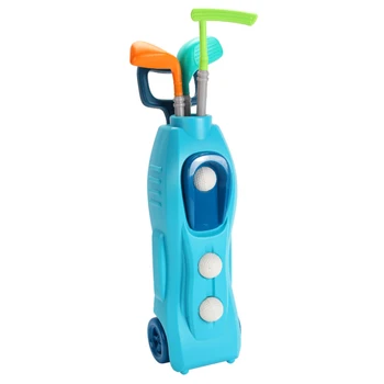 

Boys Girls 3 Golfs 2 Holes Children Outdoor Plastic Golf Cart Sport Games Toy Set 1 Bag Toys Sports Golf Practice Color Random