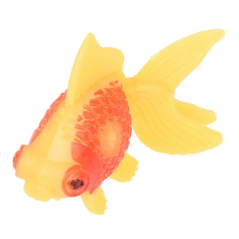 

Aquarium Fish Tank Plastic Swimming Gold Fish Decoration Yellow Red 3 Pcs