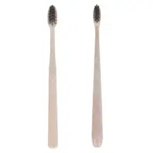 1 шт. портативная мягкая щетка для путешествий бамбуковый уголь щетка для выпрямления волос зубная щетка для ухода розовый серый гигиена ротовой полости отбеливающие зубы