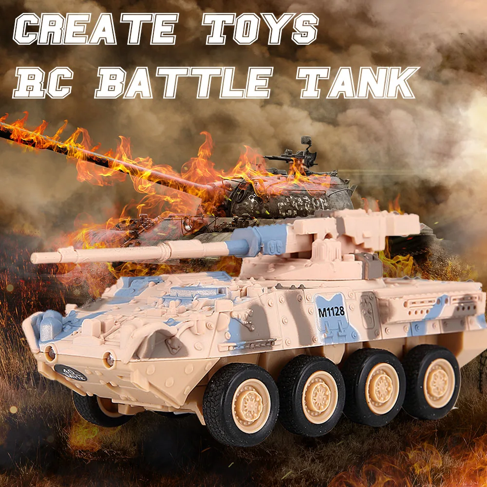 RC Tank 8012 Mini Model Military 40Mhz Toy Vehicle Rotatable Wireless Charging Eletric Tanks Simulation Gifts Toys for children 2