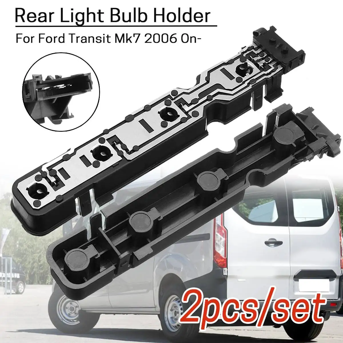 

2pcs Rear Light Lamp Bulb Holder Stop Socket 1681537 For Ford Transit Mk7 2006 Onwards
