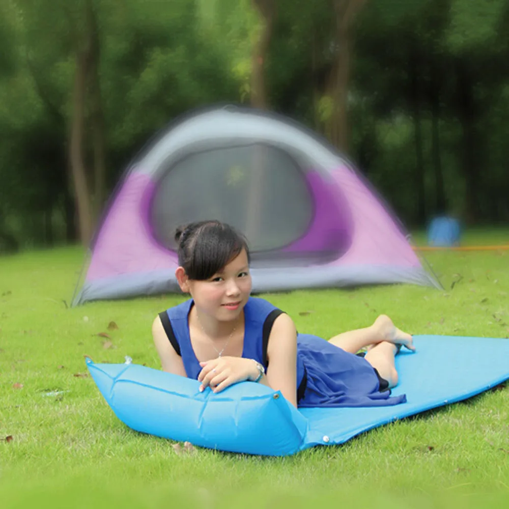 بلوفيلد خفيفة في الهواء الطلق كيس النوم التخييم حصيرة سادة تضخيم الذات مويستثربرووف نزهة خيمة حصيرة مع نفخ وسادة