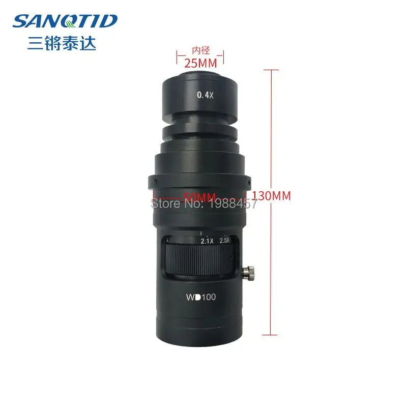 Видеокамера микроскоп HD 1080P 2.0MP VGA USB BNC AV с выходным интерфейсом и объективом 0.4X