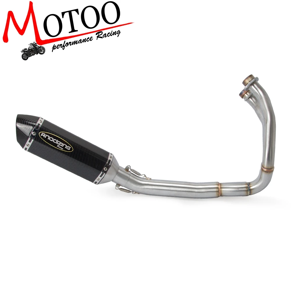 Motorcycle Full Exhaust System Slip On Header Pipe Front Pipe For