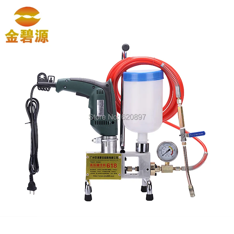 

injection pump Epoxy / Polyurethane foam Grouting Machine STEEL HOSE concrete repair