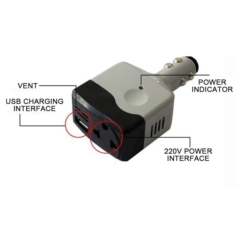 12/24v до 220v автомобильный преобразователь Универсальный Мощность трансформатор мобильный телефон Зарядное устройство Usb Интерфейс Мощность Энергосбережение и прочный