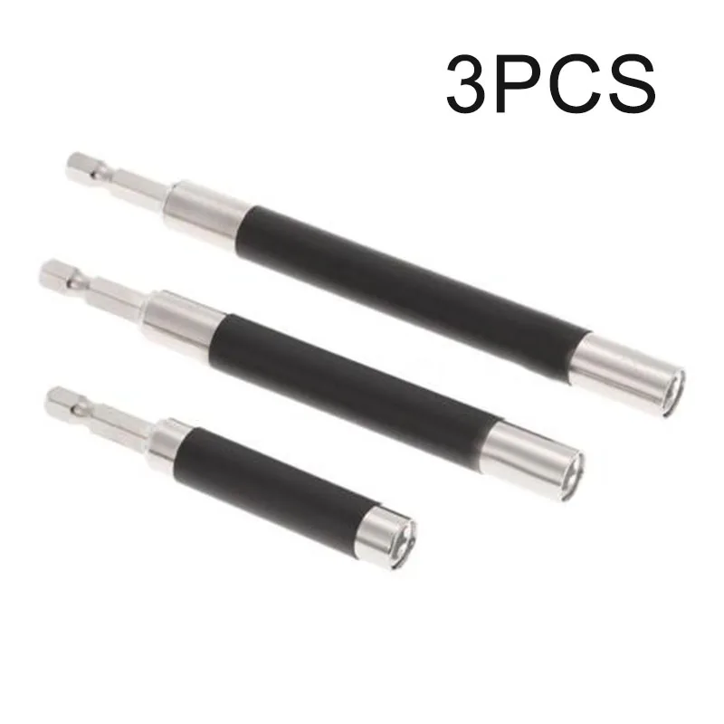 

3PCS 1/4 Extension Guide Rod Mini Handy Screw Bit Holder Magnetic Alloy Bit Tip