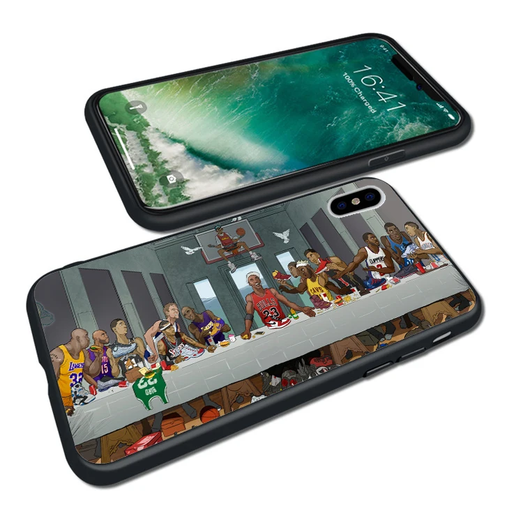 

Capa The Last Supper NBA Black Soft Silicone Phone Case for iPhone XS Max XR X 7 8 Plus 5S 5 SE 6 6S Plus Luxury iPod Touch 6 5.