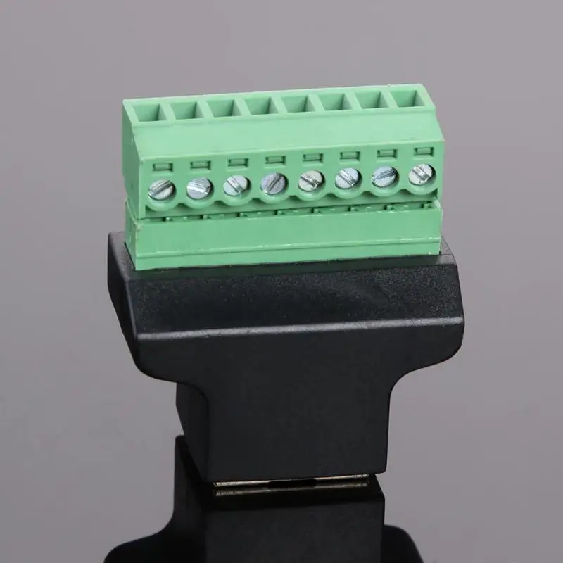 RJ45 гнездо к винтовой клемме 8 контактный разъем Ethernet кабель удлинитель адаптер